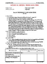 Kế hoạch dạy học Tin học 7 - Bài 16 Trình bày và in bảng tính (4 tiết) - Năm học 2016-2017 - Nguyễn Văn Dũng